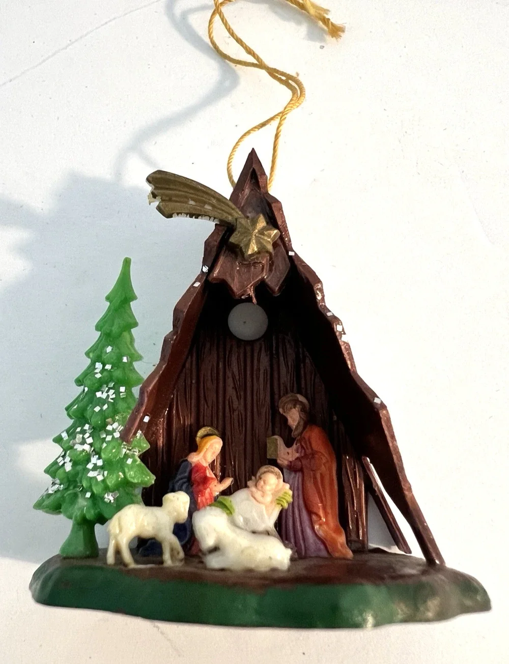 Vtg Plastic Nativity Manger Scene Hong Kong 3.5
